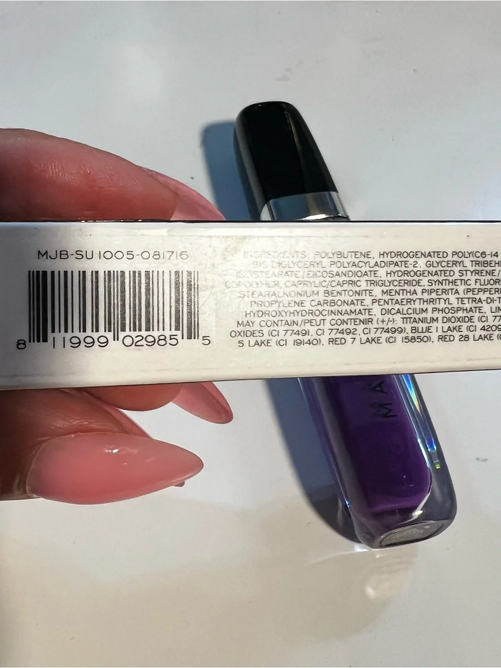 Marc Jacobs Enamored Hi-Shine Lip Gloss 358 Boys Don’t Cry Purple NEW 5ml